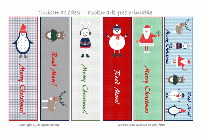 Christmas Cute Bookmark Free Printable Creative Kitchen