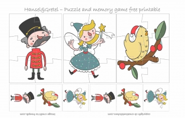 Hansel & Gretel Puzzle - Free Printable