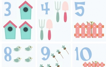 Numbers - Flash card and puzzle free printables
