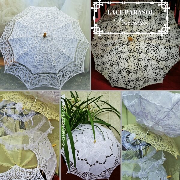 lace parasol decoration