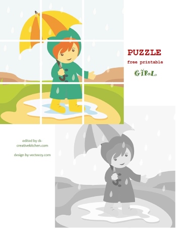 autumn girl puzzle free printable
