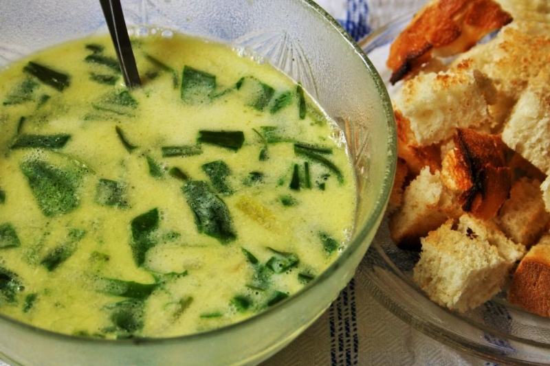 Ramsons cream soupRamsons cream soup