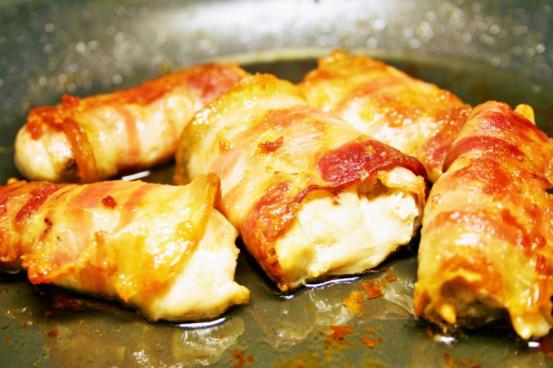 Bacon wrapped chicken breast