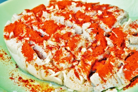 Hungarian boiled belly (abalt szalonna)